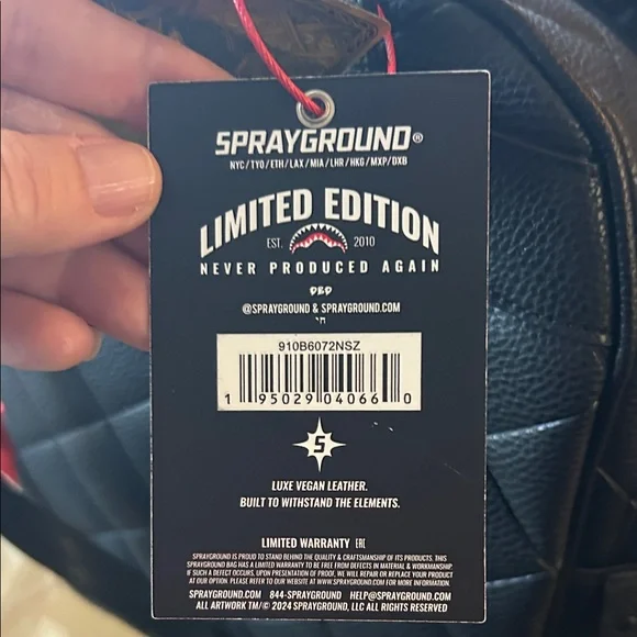 Sprayground Black Luxe Backpack - Picture 10 of 11